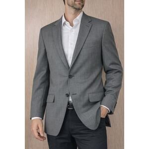 Zanieri Made in Italy Gray Wool Blend Blazer Sport Coat Men’s EU 52 / US 42R